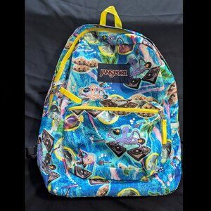 Jansport SuperBreak Backpack DJ Ocho Octopus Ocean Beach School Backpack